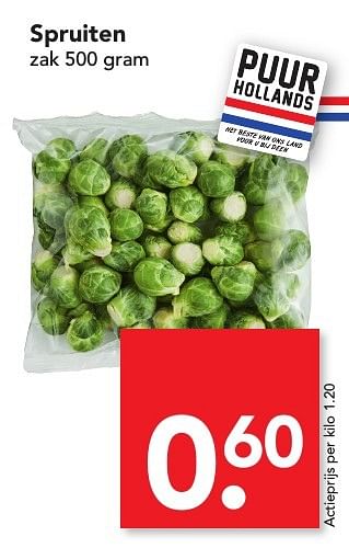 Aanbiedingen Spruiten - Huismerk deen supermarkt - Geldig van 22/01/2017 tot 24/01/2017 bij Deen Supermarkten