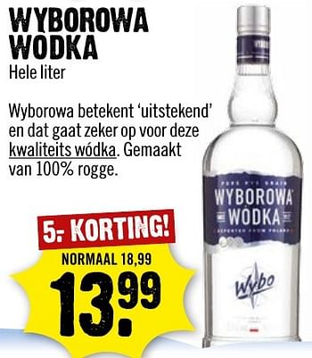 Aanbiedingen Wyborowa wodka - Wyborowa - Geldig van 22/01/2017 tot 28/01/2017 bij Dirk III