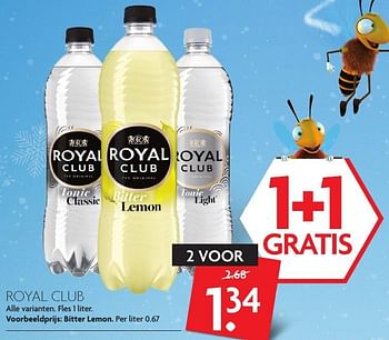 Aanbiedingen Royal club bitter lemon - Royal Club - Geldig van 22/01/2017 tot 28/01/2017 bij Deka Markt