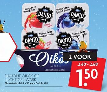 Aanbiedingen Danone oikos of luchtige kwark - Danone - Geldig van 22/01/2017 tot 28/01/2017 bij Deka Markt