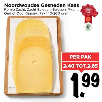 Aanbiedingen Noordwoudse gesneden kaas - Noordwoudse - Geldig van 22/01/2017 tot 28/01/2017 bij Vomar