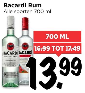 Aanbiedingen Bacardi rum - Bacardi - Geldig van 22/01/2017 tot 28/01/2017 bij Vomar