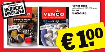 Aanbiedingen Venco drop - Venco - Geldig van 22/01/2017 tot 28/01/2017 bij Plus