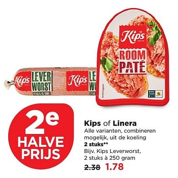 Aanbiedingen Kips leverworst - Kips - Geldig van 22/01/2017 tot 28/01/2017 bij Plus