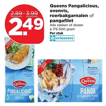 Aanbiedingen Queens pangalicious, ovenvis, roerbakgarnalen of pangafilet - Queens - Geldig van 22/01/2017 tot 28/01/2017 bij Plus