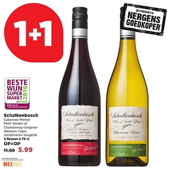 Aanbiedingen Schalkenbosch - Rode wijnen - Geldig van 22/01/2017 tot 28/01/2017 bij Plus