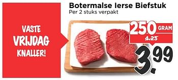 Aanbiedingen Botermalse ierse biefstuk - Huismerk Vomar - Geldig van 22/01/2017 tot 28/01/2017 bij Vomar