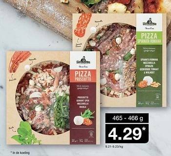 Aanbiedingen Pizza prosciutto - Mama Mancini - Geldig van 22/01/2017 tot 29/01/2017 bij Aldi