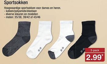 Aanbiedingen Sportsokken - Huismerk - Aldi - Geldig van 22/01/2017 tot 29/01/2017 bij Aldi