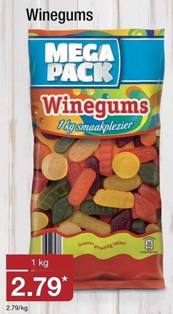 Aanbiedingen Winegums - Huismerk - Aldi - Geldig van 22/01/2017 tot 29/01/2017 bij Aldi