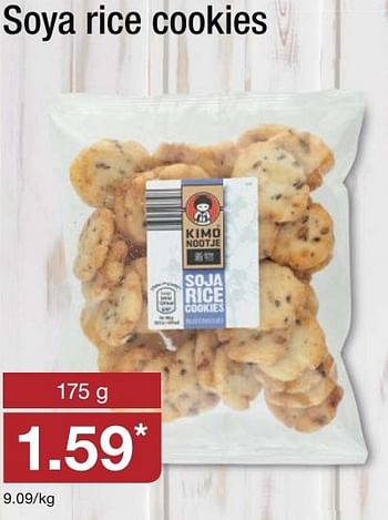 Aanbiedingen Soya rice cookies - Soya - Geldig van 22/01/2017 tot 29/01/2017 bij Aldi