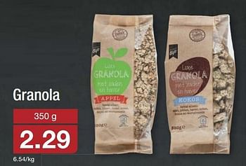 Aanbiedingen Granola - Huismerk - Aldi - Geldig van 22/01/2017 tot 29/01/2017 bij Aldi