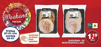 Aanbiedingen Shoarma- of mosterdrollade - Huismerk - Aldi - Geldig van 22/01/2017 tot 29/01/2017 bij Aldi