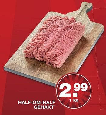 Aanbiedingen Half-om-half gehakt - Huismerk - Aldi - Geldig van 22/01/2017 tot 29/01/2017 bij Aldi