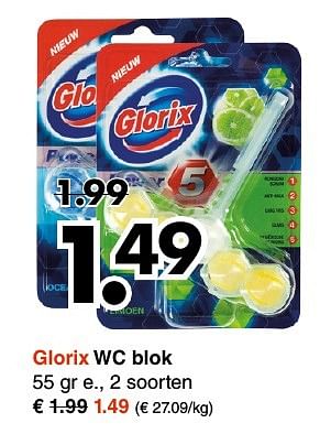 Aanbiedingen Glorix wc blok - Glorix - Geldig van 22/01/2017 tot 11/02/2017 bij Wibra