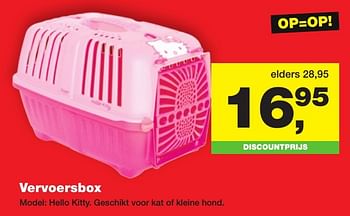 Aanbiedingen Vervoersbox model: hello kitty - Huismerk - Jumper - Geldig van 23/01/2017 tot 05/02/2017 bij Jumper