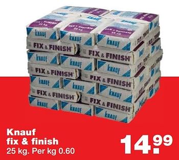 Aanbiedingen Knauf fix + finish - Knauf - Geldig van 23/01/2017 tot 29/01/2017 bij Praxis