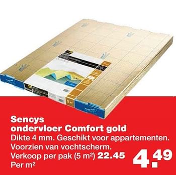 Aanbiedingen Sencys ondervloer comfort gold - Sencys - Geldig van 23/01/2017 tot 29/01/2017 bij Praxis