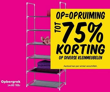 Aanbiedingen Opbergrek - Huismerk - Praxis - Geldig van 23/01/2017 tot 29/01/2017 bij Praxis