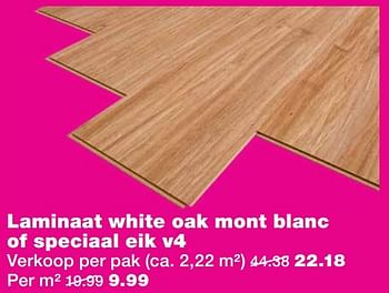 Aanbiedingen Laminaat white oak mont blanc of speciaal eik v4 - Huismerk - Praxis - Geldig van 23/01/2017 tot 29/01/2017 bij Praxis