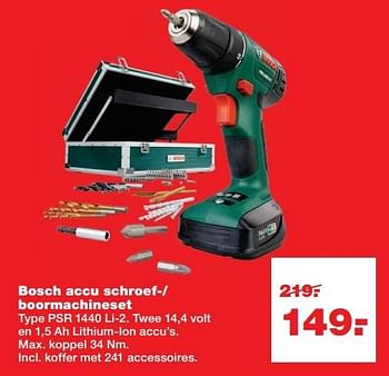 Aanbiedingen Bosch accu schroef-- boormachineset - Bosch - Geldig van 23/01/2017 tot 29/01/2017 bij Praxis
