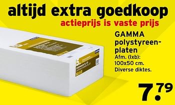 Aanbiedingen Gamma polystyreenplaten - Huismerk - Gamma - Geldig van 23/01/2017 tot 29/01/2017 bij Gamma