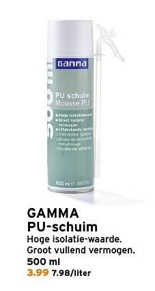 Aanbiedingen Gamma pu-schuim - Huismerk - Gamma - Geldig van 23/01/2017 tot 29/01/2017 bij Gamma