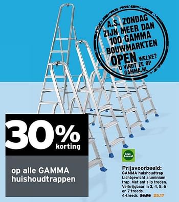 Aanbiedingen Gamma huishoudtrap - Huismerk - Gamma - Geldig van 23/01/2017 tot 29/01/2017 bij Gamma