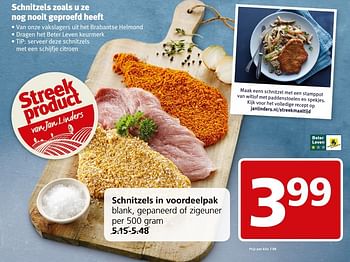 Aanbiedingen Schnitzels in voordeelpak - Huismerk - Jan Linders - Geldig van 23/01/2017 tot 29/01/2017 bij Jan Linders