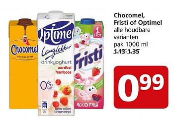 Aanbiedingen Chocomel, fristi of optimel - Fristi - Geldig van 23/01/2017 tot 29/01/2017 bij Jan Linders