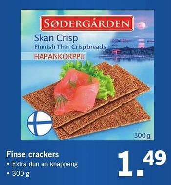 Aanbiedingen Finse crackers - Sodergarden - Geldig van 23/01/2017 tot 29/01/2017 bij Lidl