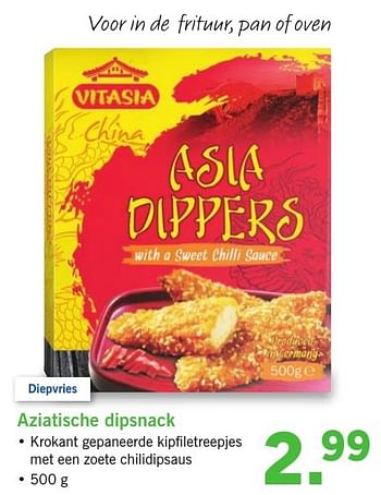 Aanbiedingen Aziatische dipsnack - Vitasia - Geldig van 23/01/2017 tot 29/01/2017 bij Lidl