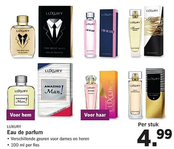 Aanbiedingen Eau de parfum - Huismerk - Lidl - Geldig van 23/01/2017 tot 29/01/2017 bij Lidl