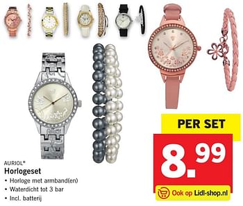 Aanbiedingen Horlogeset - Auriol - Geldig van 23/01/2017 tot 29/01/2017 bij Lidl