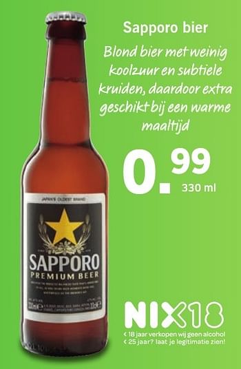 Aanbiedingen Sapporo bier - Sapporo - Geldig van 23/01/2017 tot 29/01/2017 bij Lidl