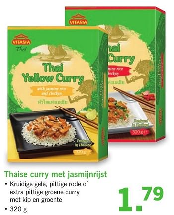 Aanbiedingen Thaise curry met jasmijnrijst - Vitasia - Geldig van 23/01/2017 tot 29/01/2017 bij Lidl