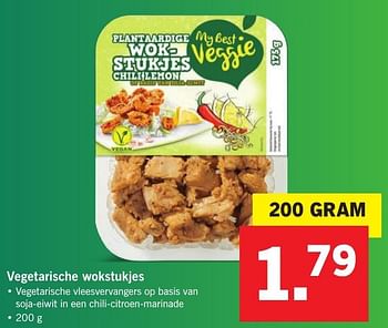 Aanbiedingen Vegetarische wokstukjes - My Best Veggie - Geldig van 23/01/2017 tot 29/01/2017 bij Lidl
