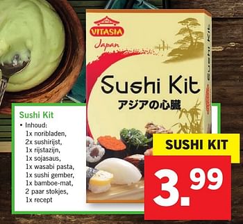Aanbiedingen Sushi kit - Vitasia - Geldig van 23/01/2017 tot 29/01/2017 bij Lidl