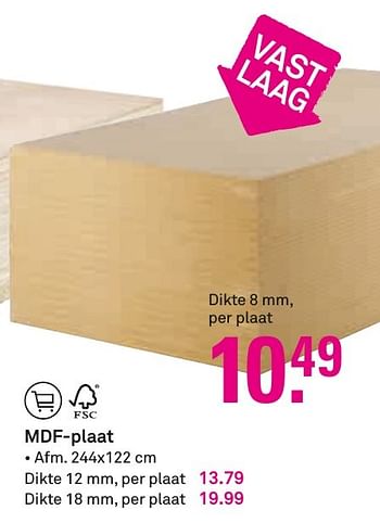 Aanbiedingen Mdf-plaat - Huismerk Karwei - Geldig van 23/01/2017 tot 05/02/2017 bij Karwei