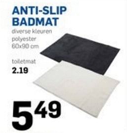 Aanbiedingen Anti-slip badmat - Huismerk - Action - Geldig van 25/01/2017 tot 30/01/2017 bij Action