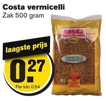 Aanbiedingen Costa vermicelli - Huismerk - Hoogvliet - Geldig van 25/01/2017 tot 31/01/2017 bij Hoogvliet