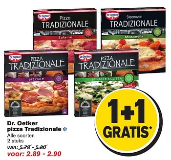 Aanbiedingen Dr. oetker pizza tradizionale - Dr. Oetker - Geldig van 25/01/2017 tot 31/01/2017 bij Hoogvliet