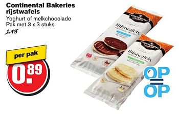 Aanbiedingen Continental bakeries rijstwafels - Continental Bakeries - Geldig van 25/01/2017 tot 31/01/2017 bij Hoogvliet