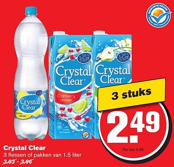 Aanbiedingen Crystal clear - Crystal Clear - Geldig van 25/01/2017 tot 31/01/2017 bij Hoogvliet