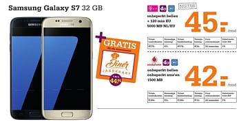 Aanbiedingen Samsung galaxy s7 32 gb - Samsung - Geldig van 22/01/2017 tot 31/01/2017 bij Telecombinatie