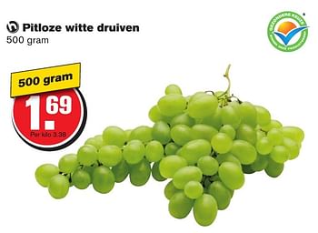 Aanbiedingen Pitloze witte druiven - Huismerk - Hoogvliet - Geldig van 25/01/2017 tot 31/01/2017 bij Hoogvliet