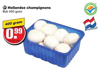Aanbiedingen Hollandse champignons - Huismerk - Hoogvliet - Geldig van 25/01/2017 tot 31/01/2017 bij Hoogvliet