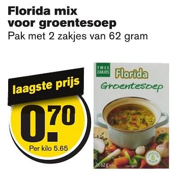 Aanbiedingen Florida mix voor groentesoep - Florida - Geldig van 25/01/2017 tot 31/01/2017 bij Hoogvliet