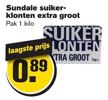 Aanbiedingen Sundale suikerklonten extra groot - Sundale - Geldig van 25/01/2017 tot 31/01/2017 bij Hoogvliet