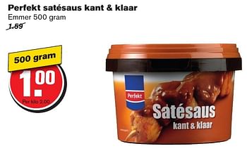Aanbiedingen Perfekt satésaus kant + klaar - Perfekt - Geldig van 25/01/2017 tot 31/01/2017 bij Hoogvliet